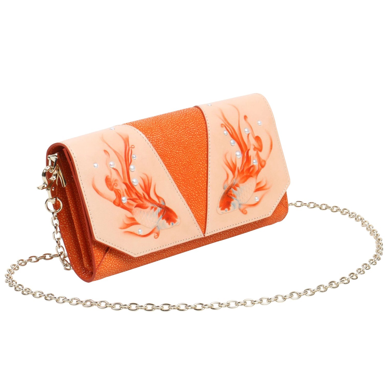 Unique Purses Koi Orange Crossbody Clutch (SOLD OUT) - Bellorita