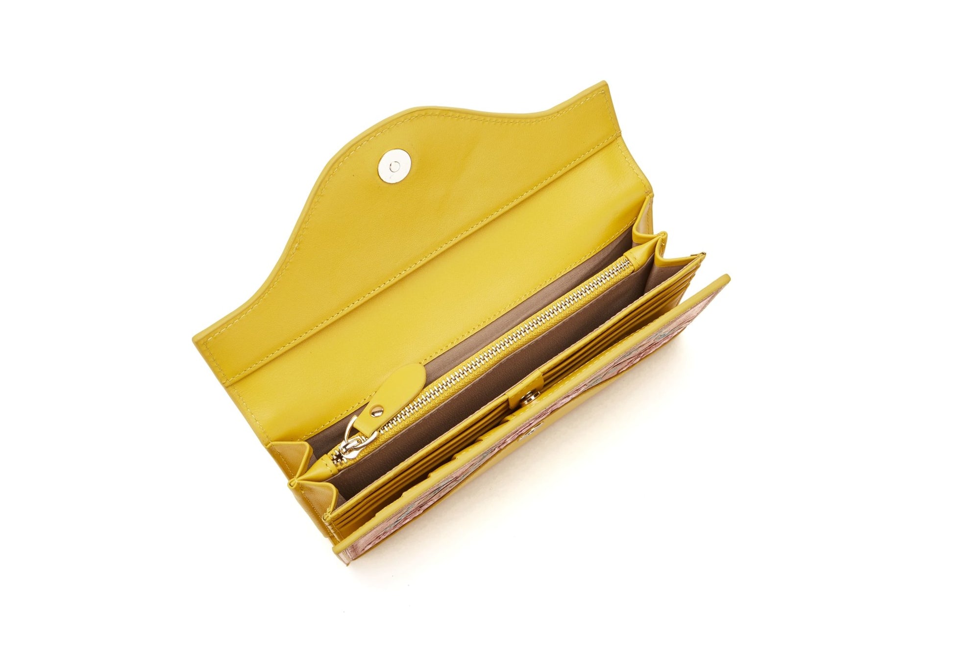 Unique Purses Rose Yellow Continental Wallet - Bellorita