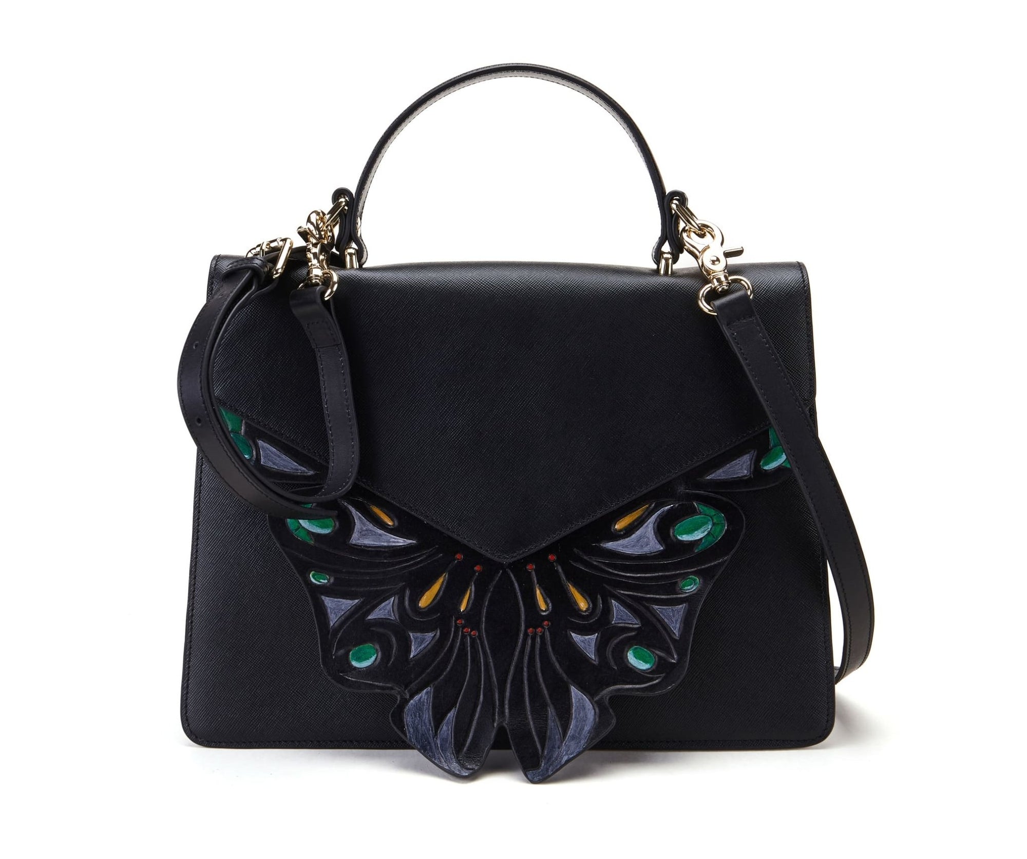 Unique Purses Wings Black Shoulder Bag - Bellorita