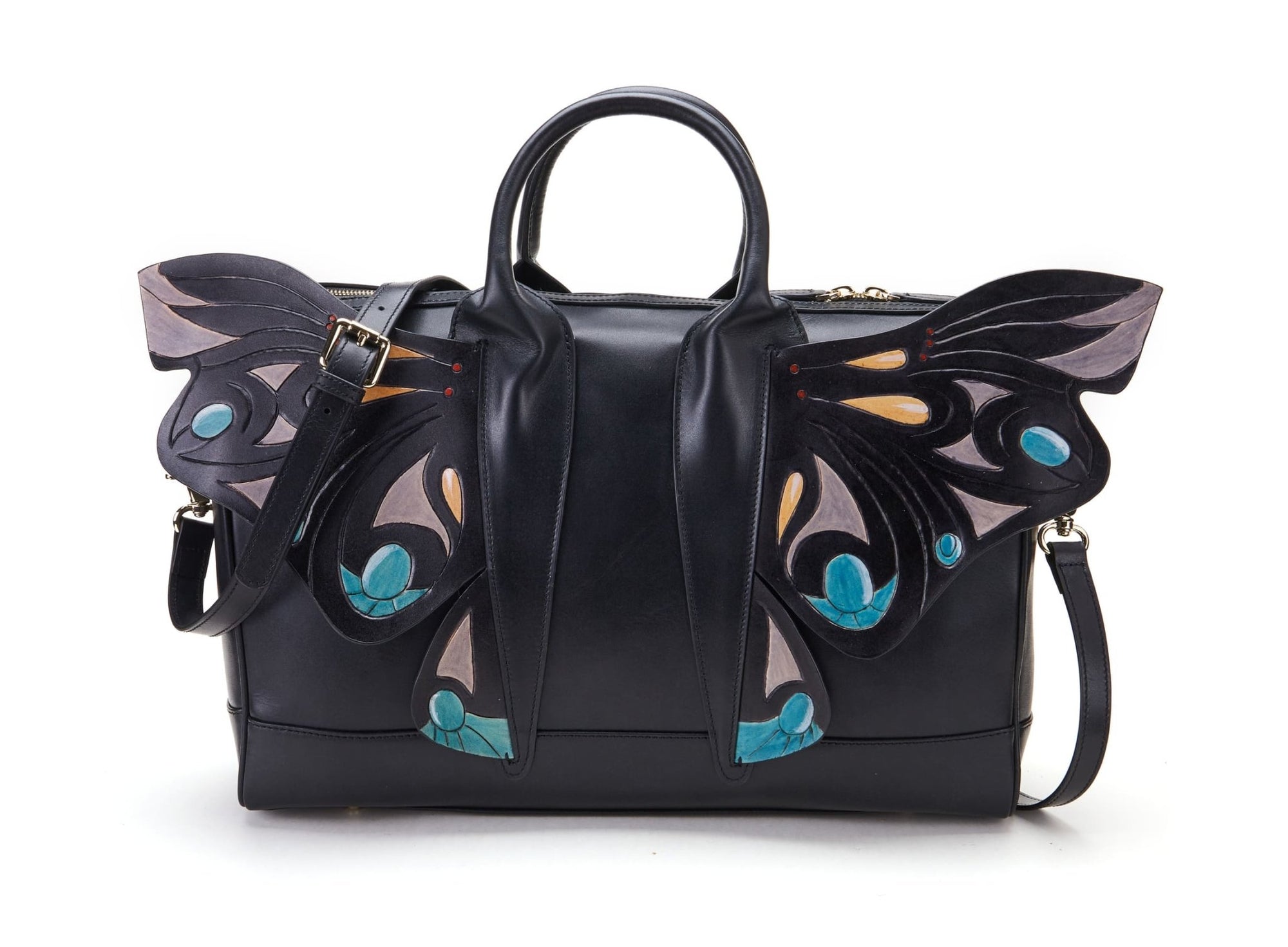 Unique Purses Wings Black Top Handle - Bellorita