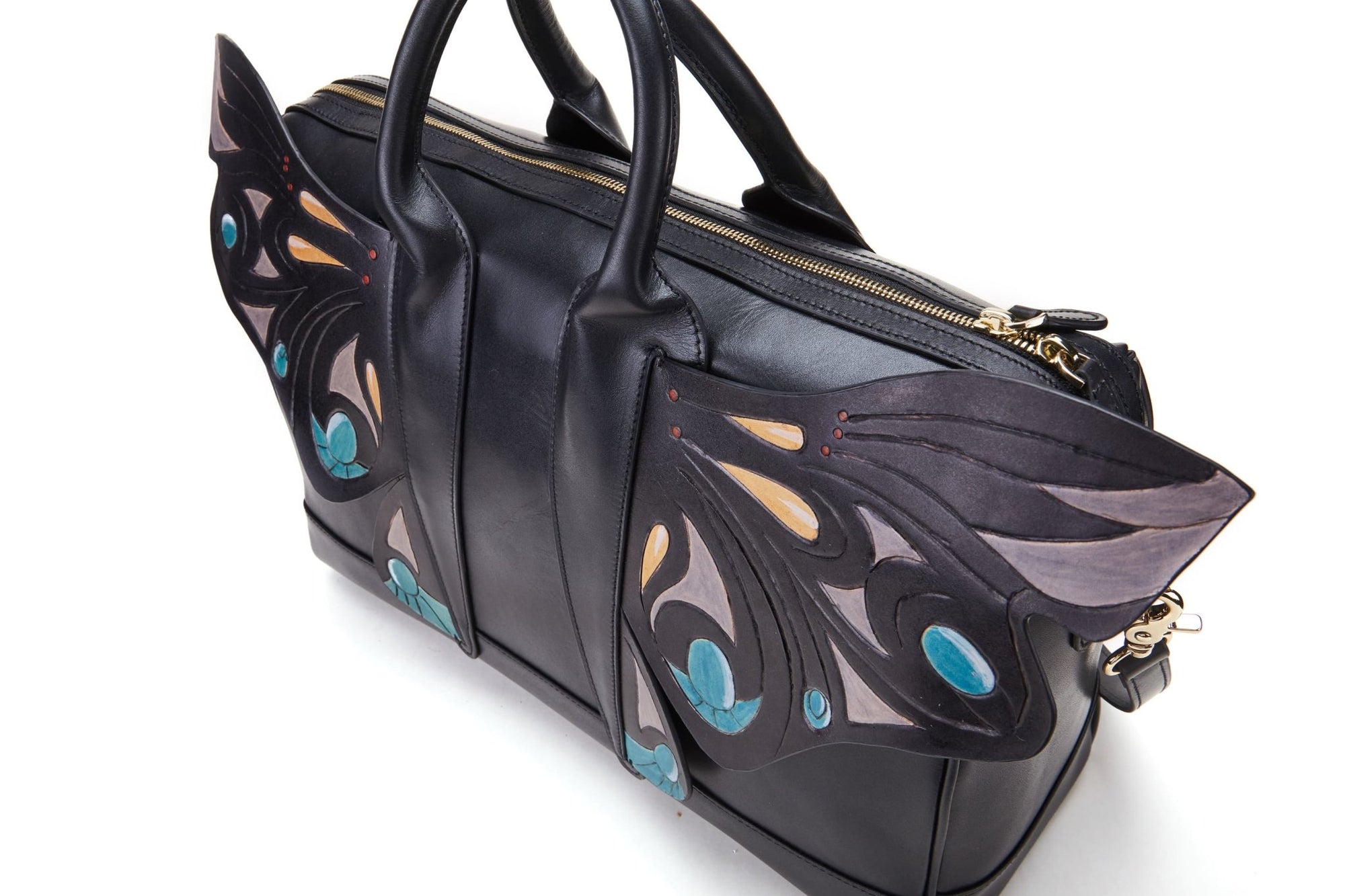 Unique Purses Wings Black Top Handle - Bellorita