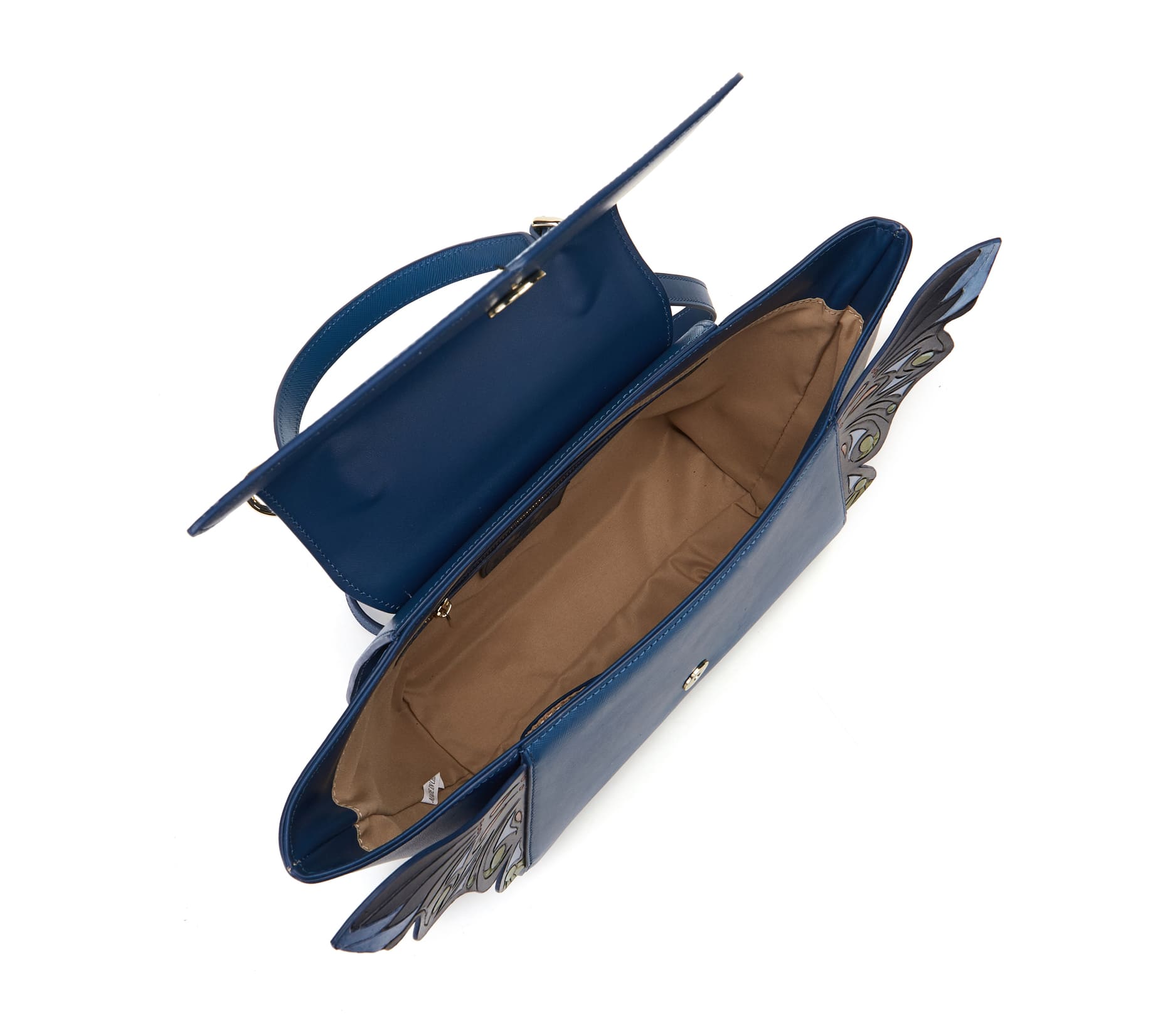 Unique Purses Wings Blue Satchel - Bellorita