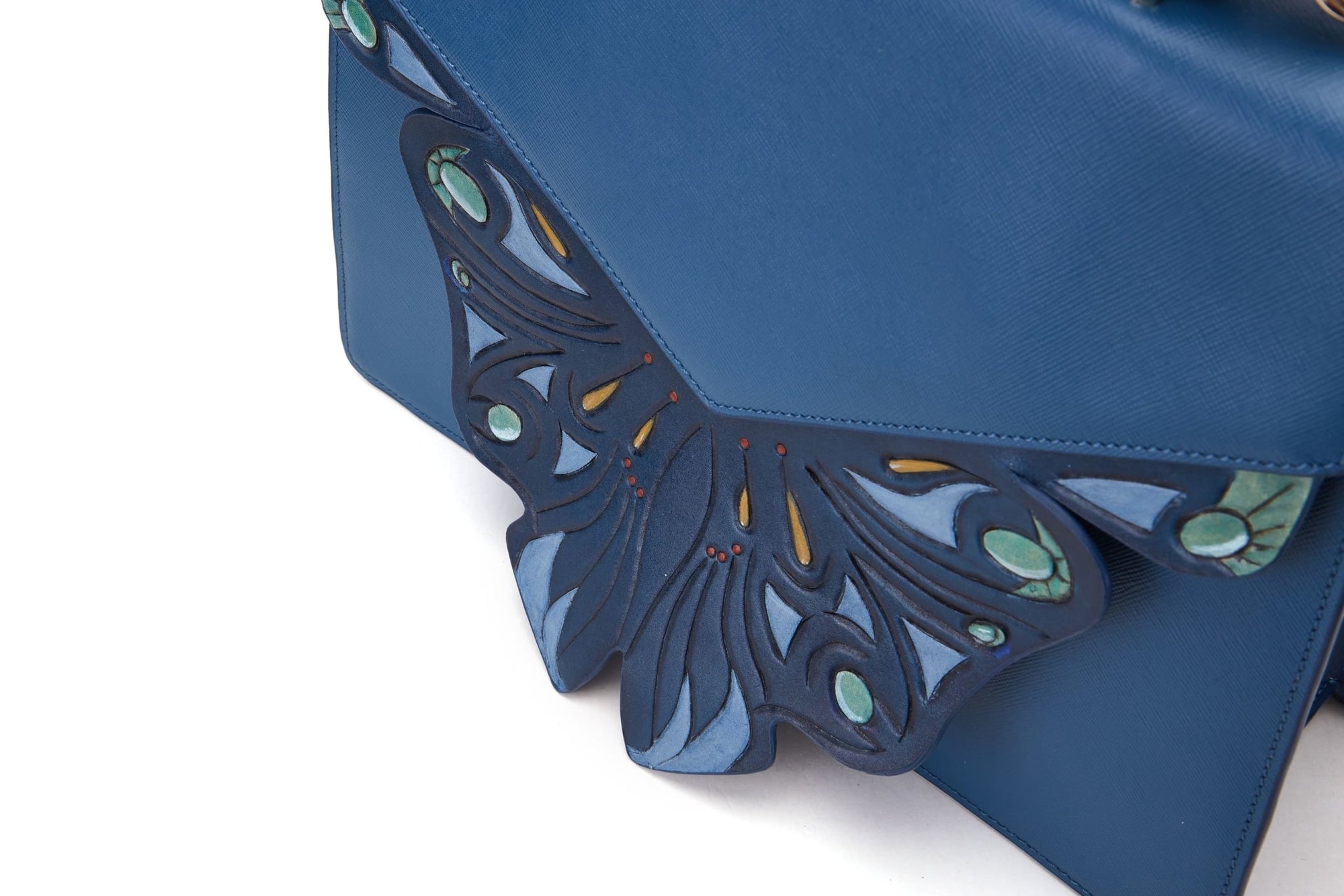 Unique Purses Wings Blue Shoulder Bag - Bellorita