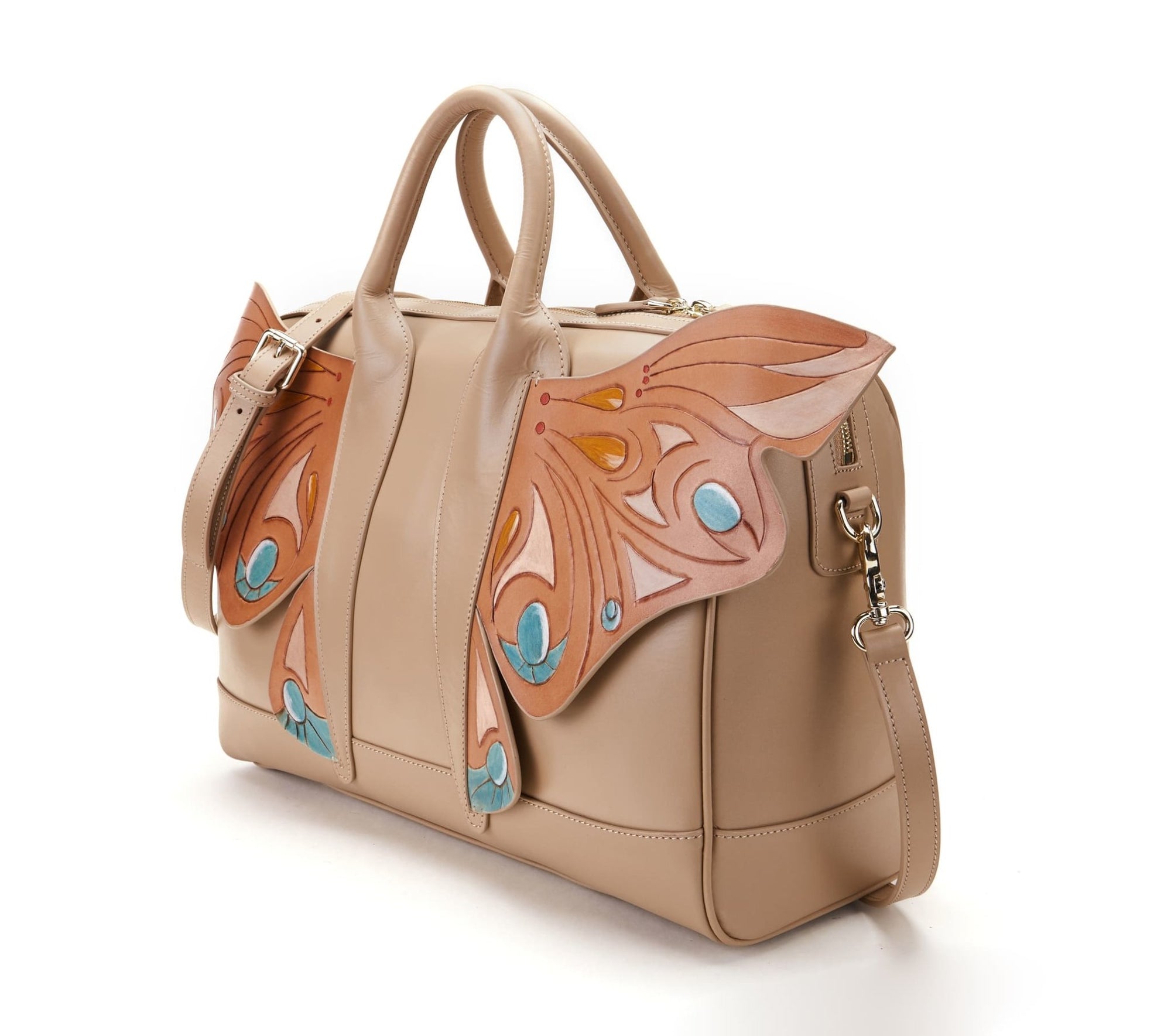 Unique Purses Wings Brown Top Handle - Bellorita