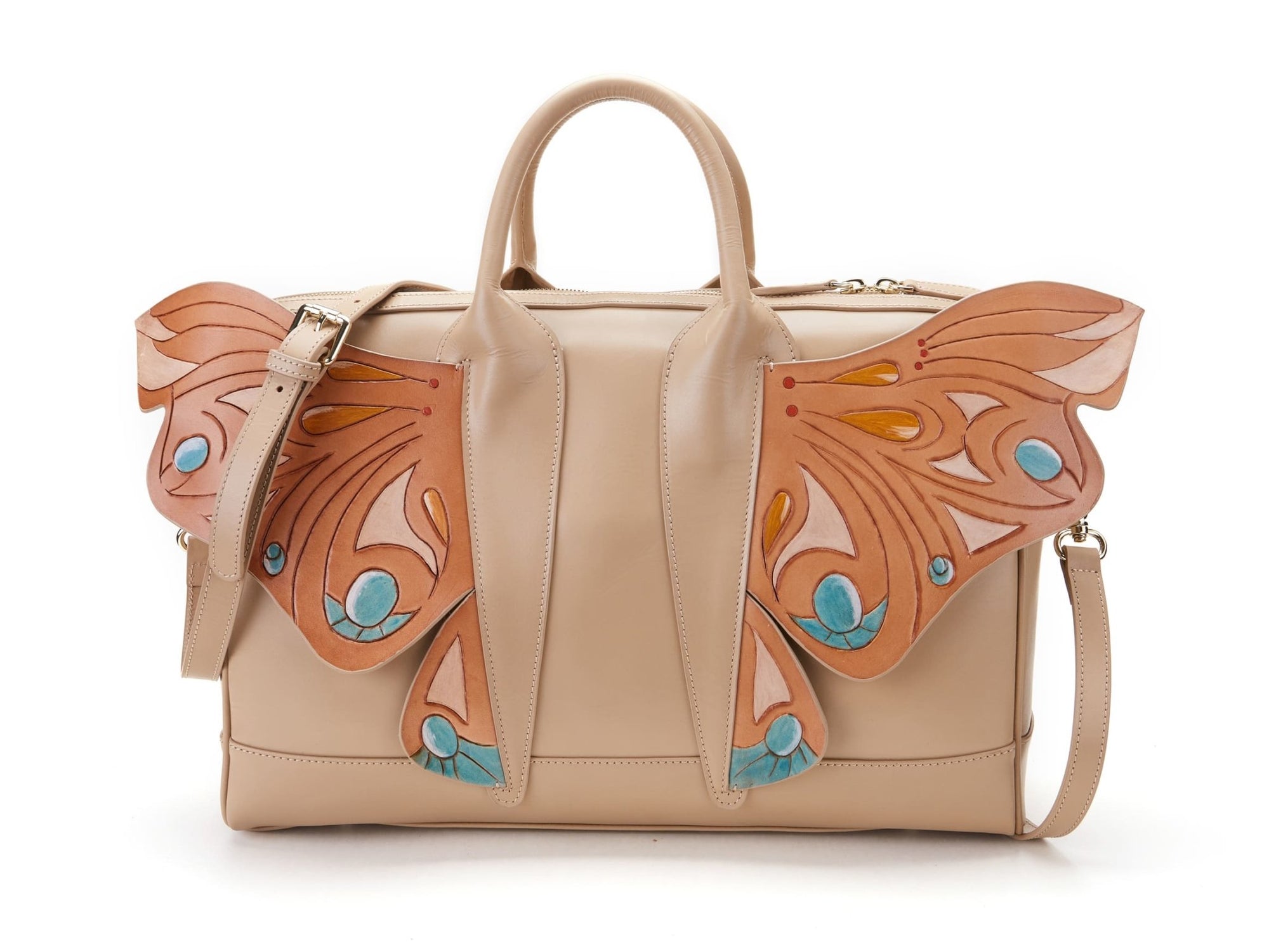 Unique Purses Wings Brown Top Handle - Bellorita