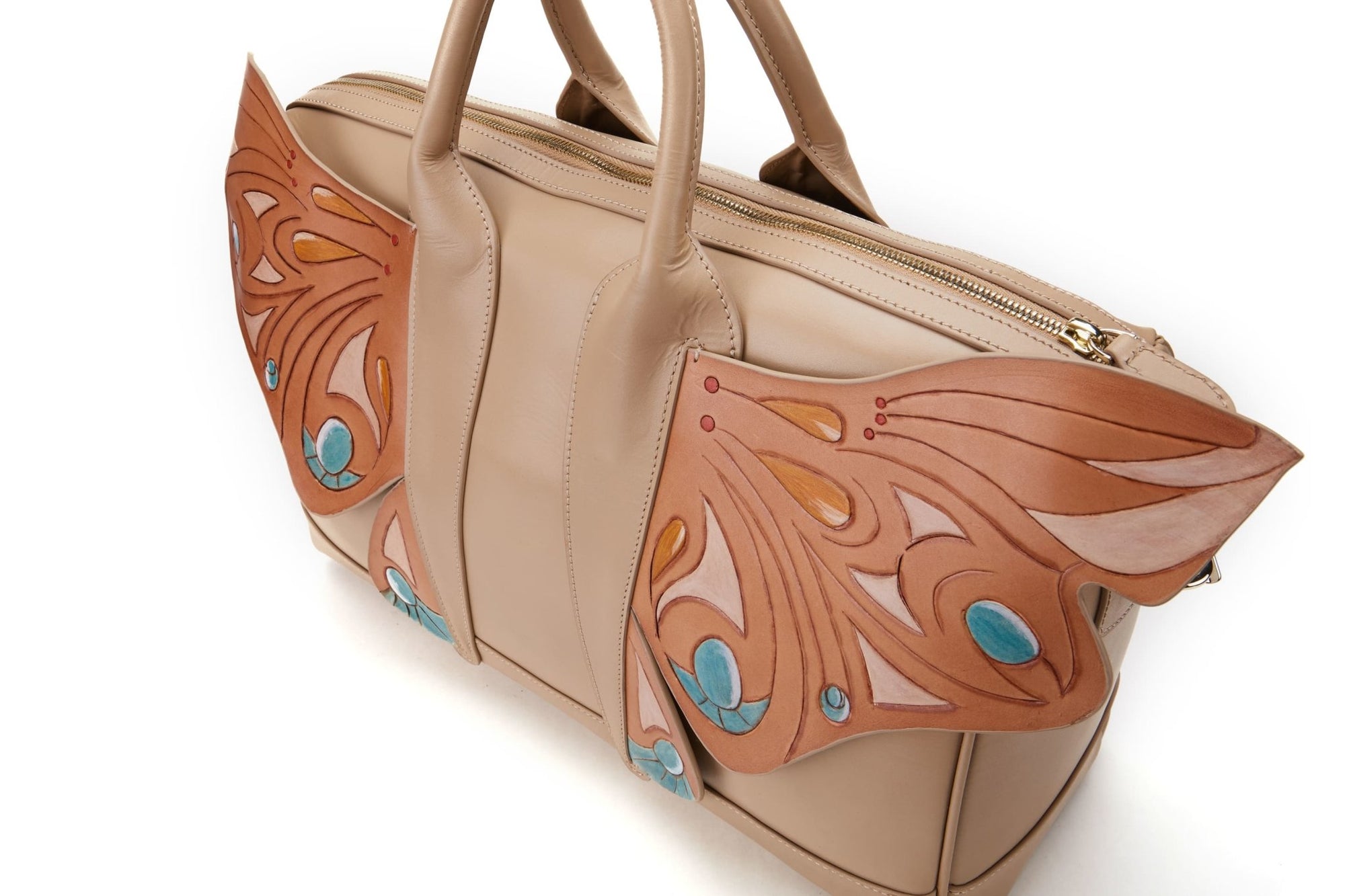 Unique Purses Wings Brown Top Handle - Bellorita